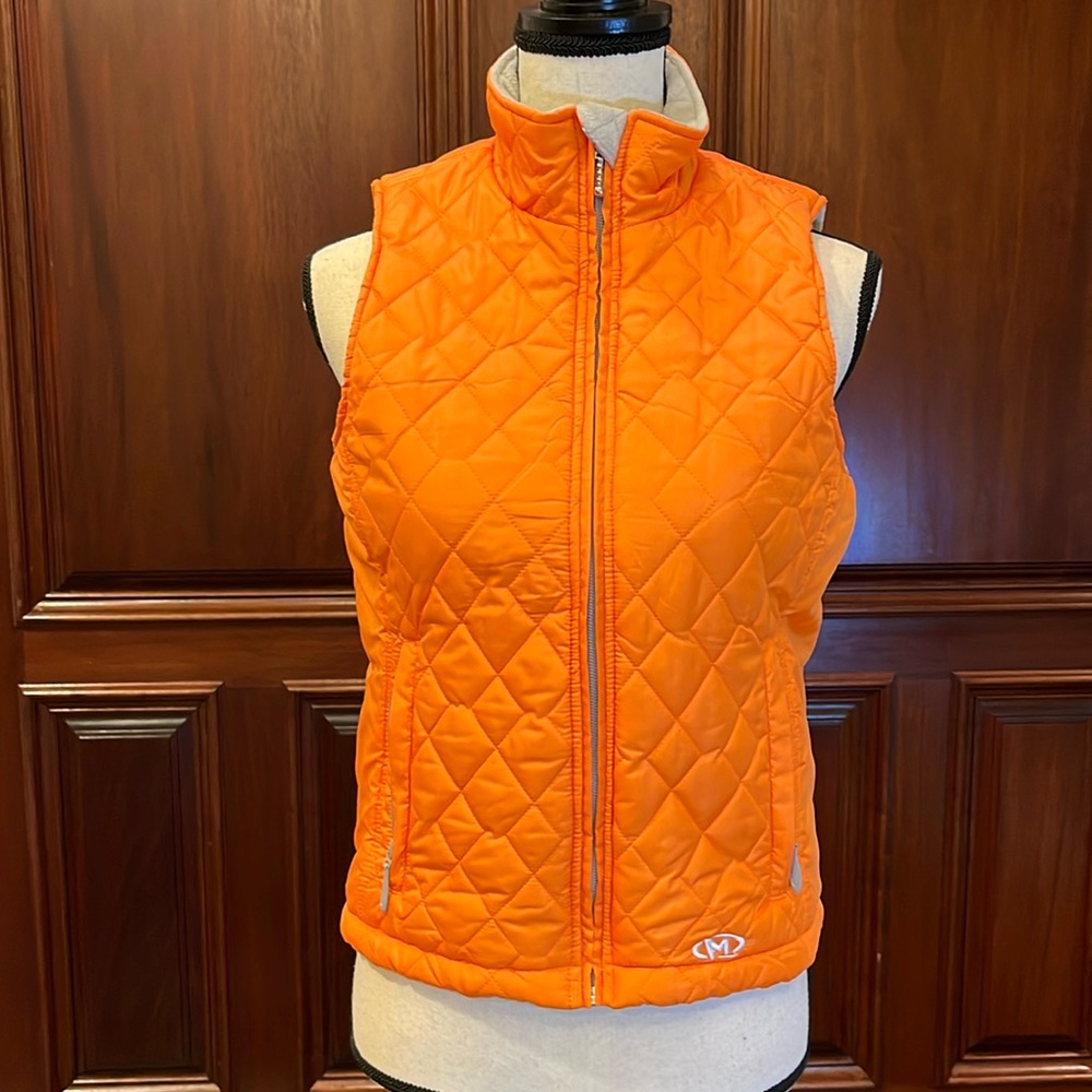 Quilted Orange Vest by Marker - Small